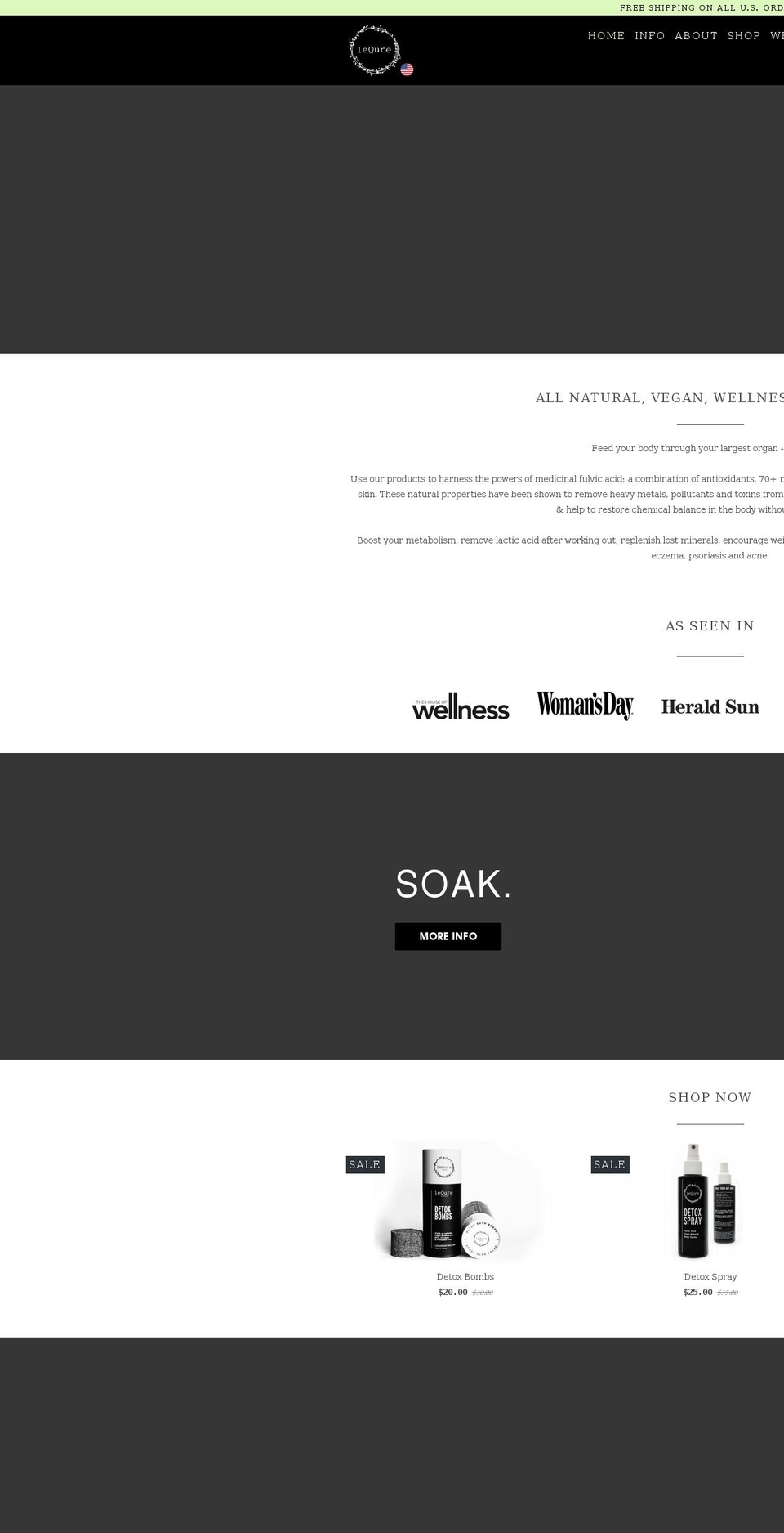 lequrebody.com shopify website screenshot