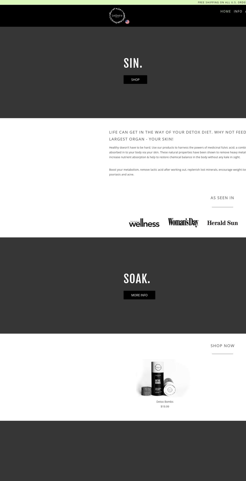lequredetox.com — Shopify storefront screenshot