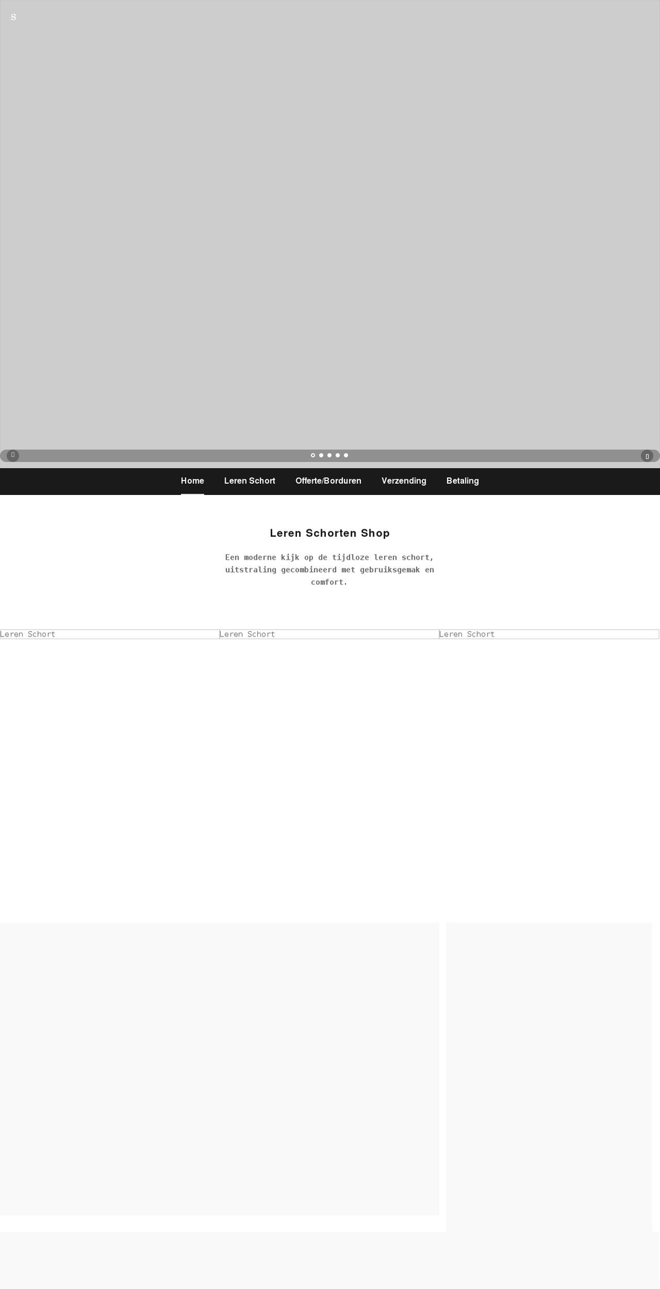 lerenschortshop.be shopify website screenshot