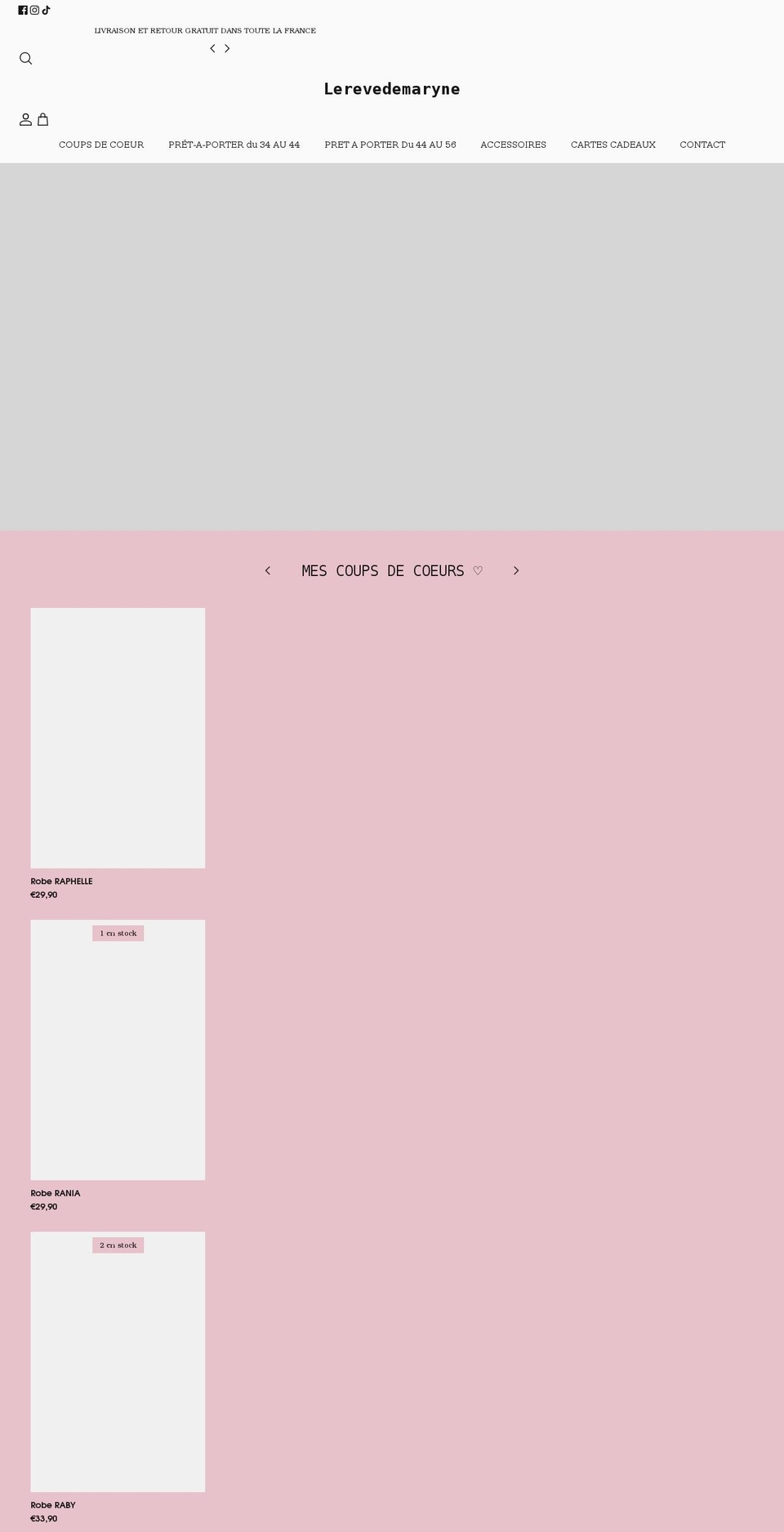 lerevedemaryne.com shopify website screenshot