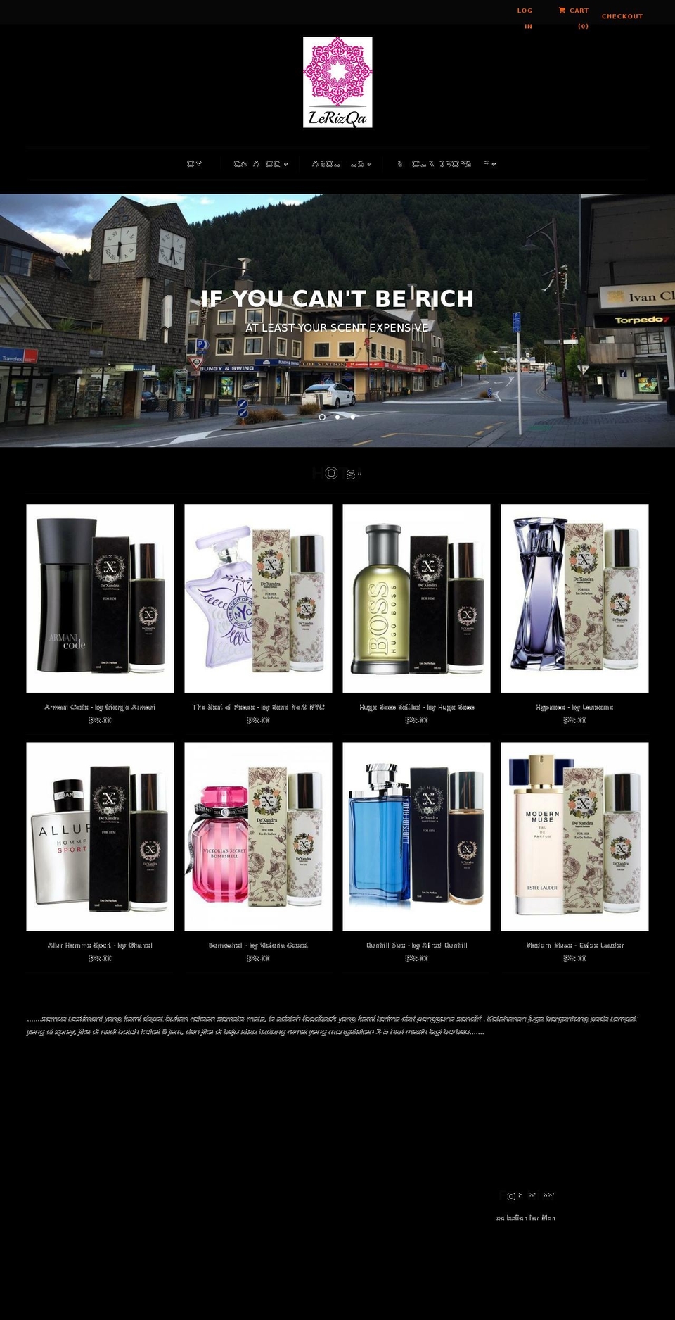 lerizqa.com — Shopify storefront screenshot