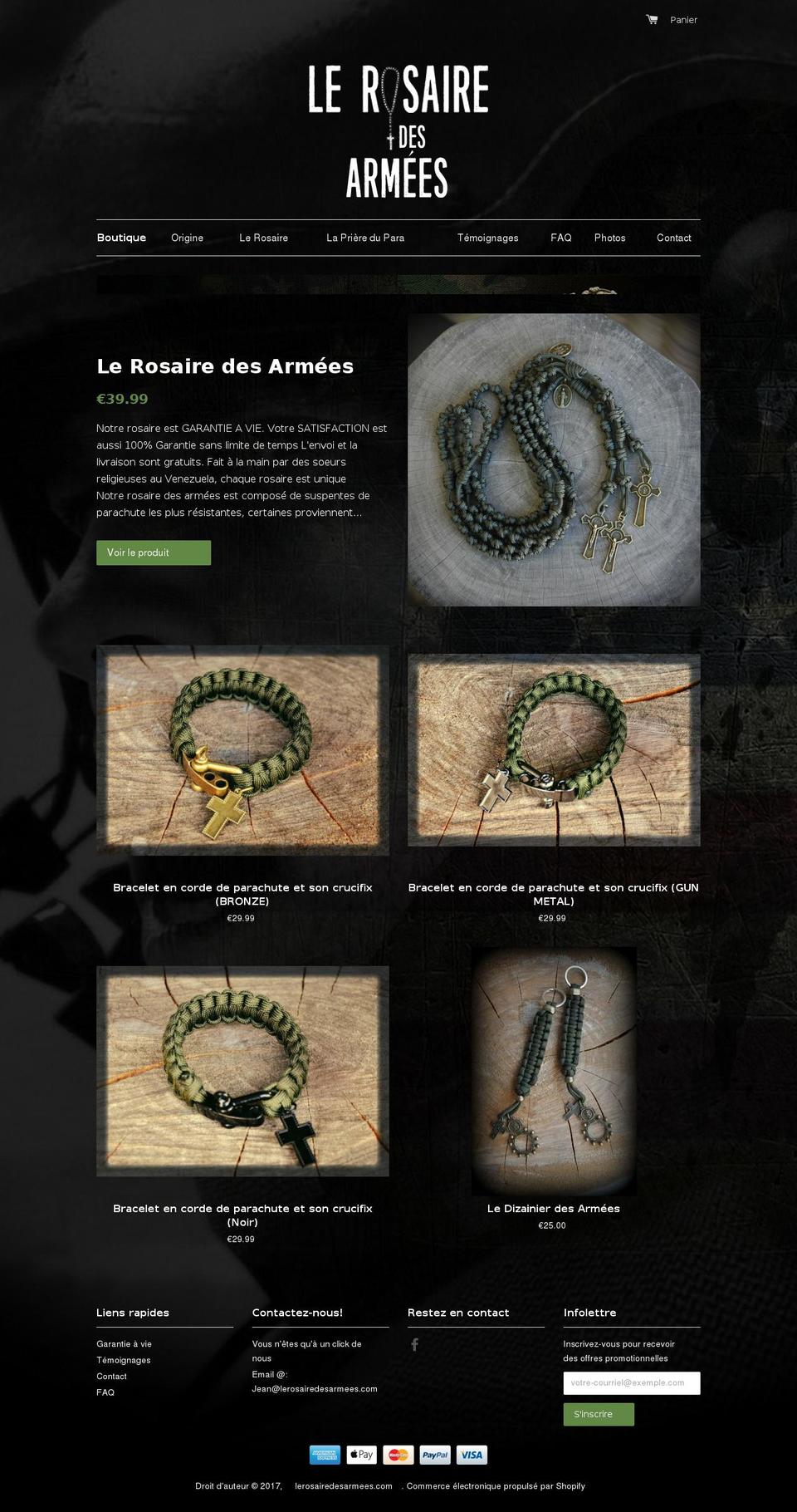 lerosairedesarmees.com shopify website screenshot