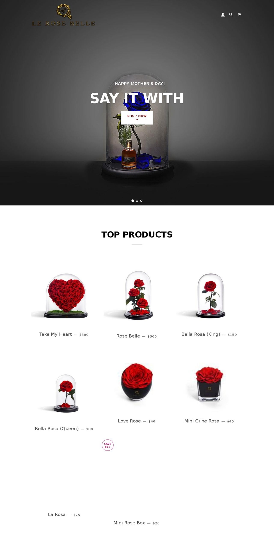 lerosebelle.com — Shopify storefront screenshot