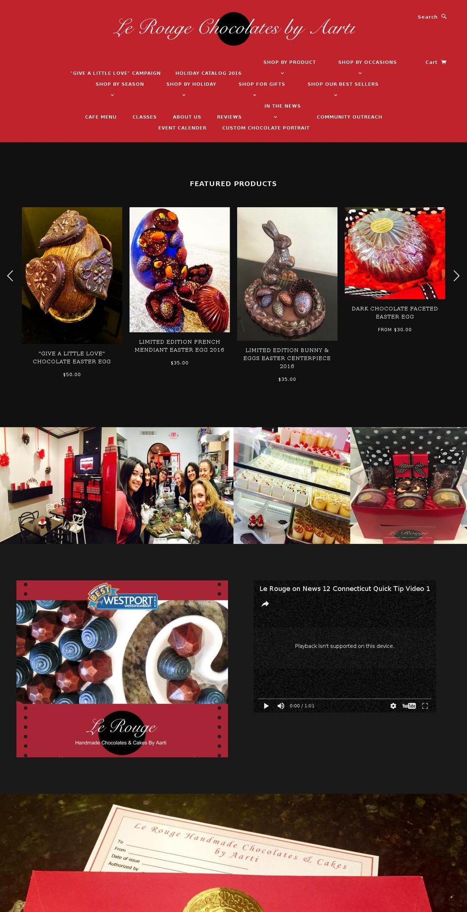 lerougebyaarti.com shopify website screenshot