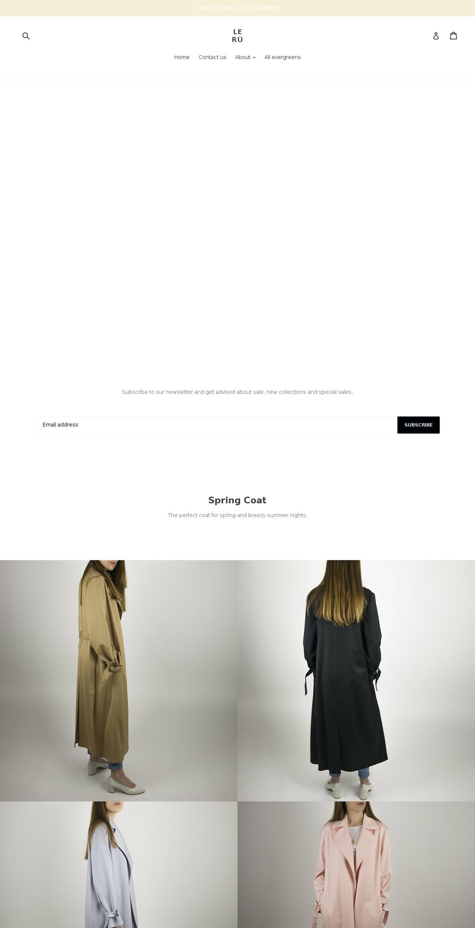lerubasics.com — Shopify storefront screenshot