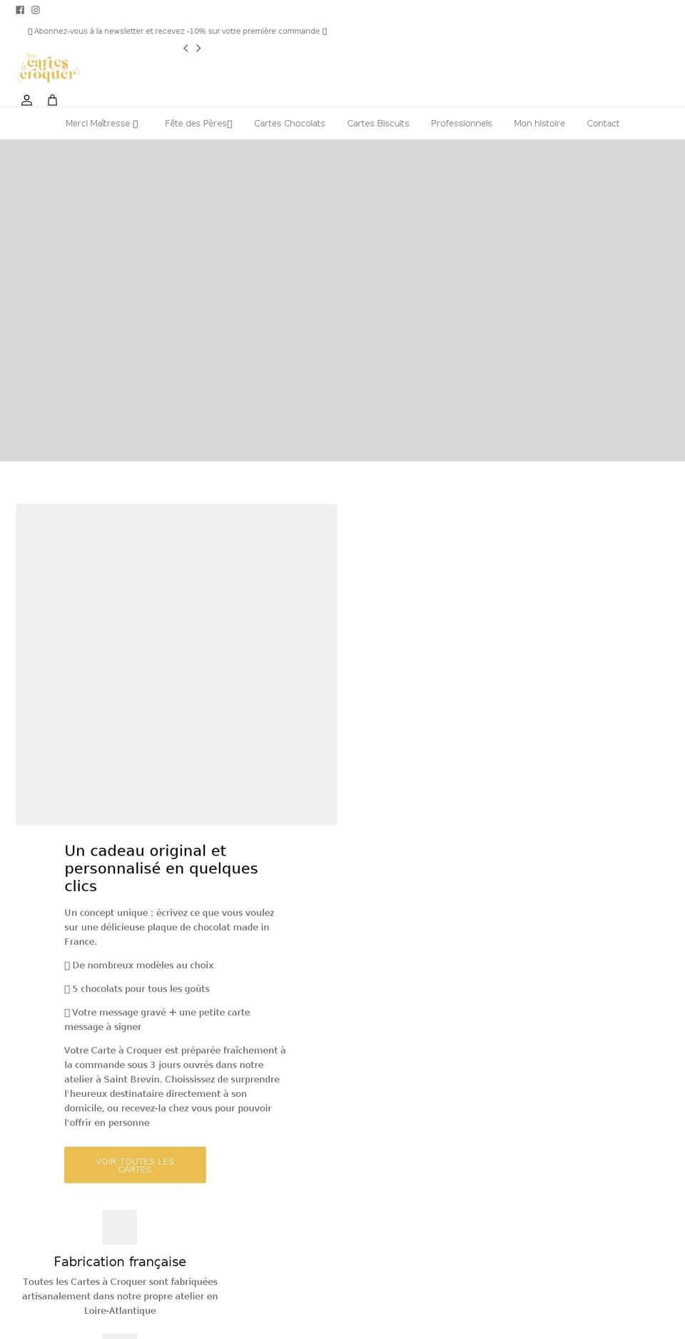 les-cartes-a-croquer.com shopify website screenshot