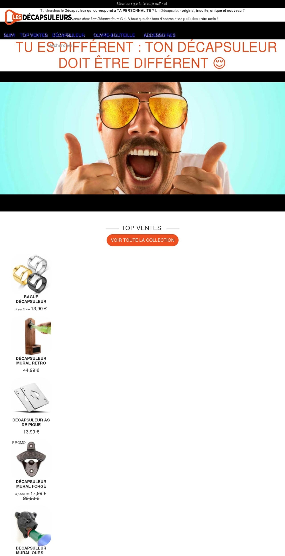 les-decapsuleurs.com shopify website screenshot