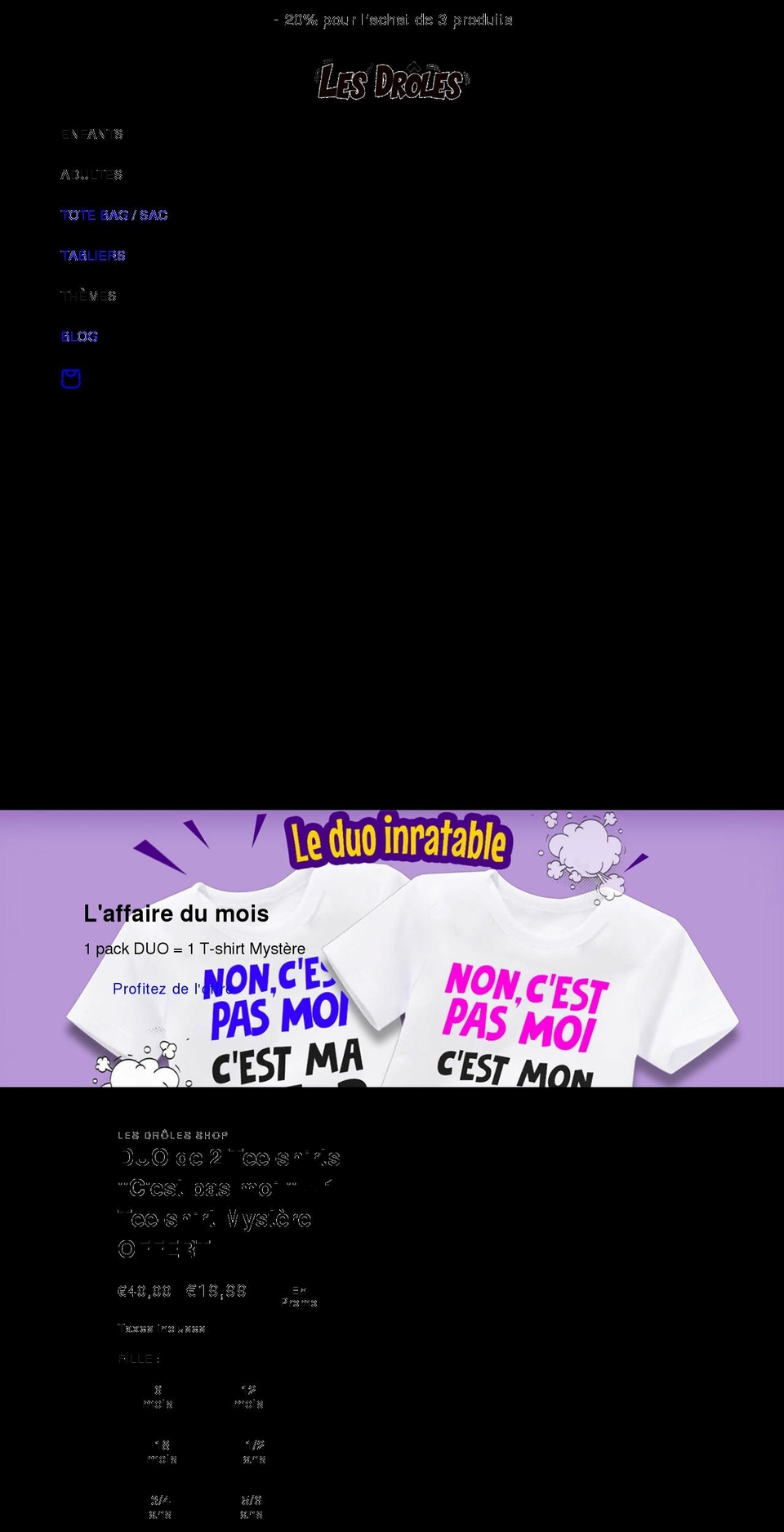 les-droles-shop.com shopify website screenshot