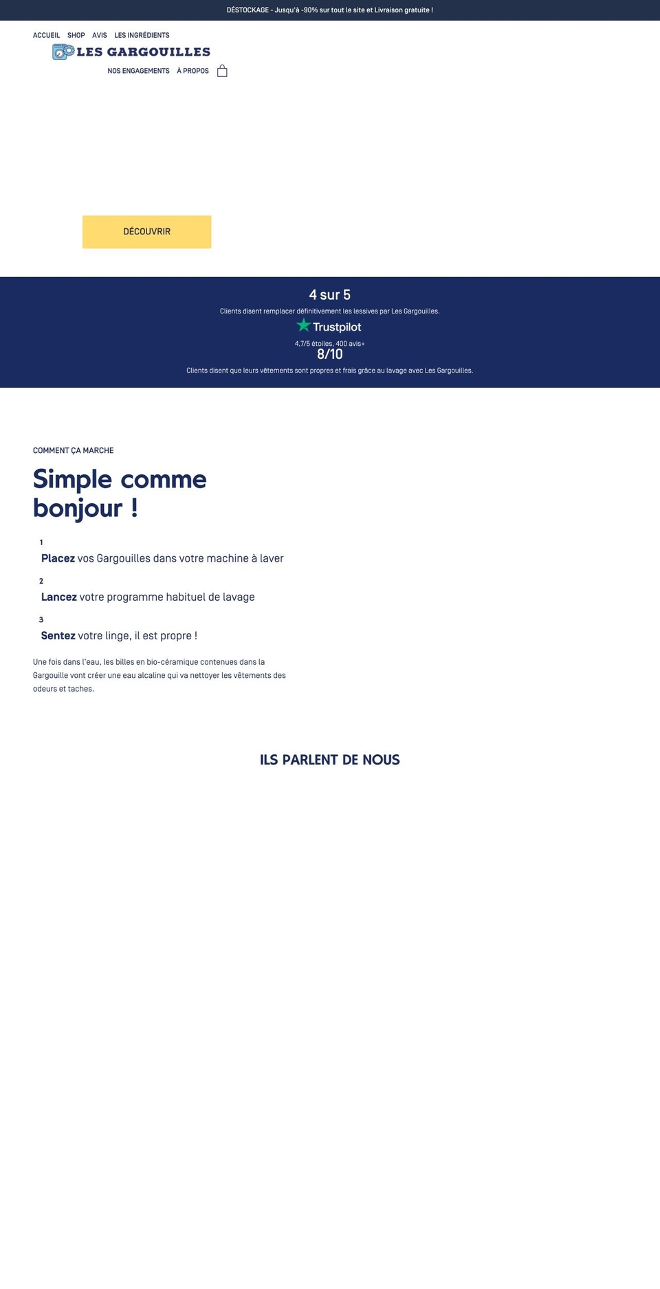les-gargouilles.com shopify website screenshot