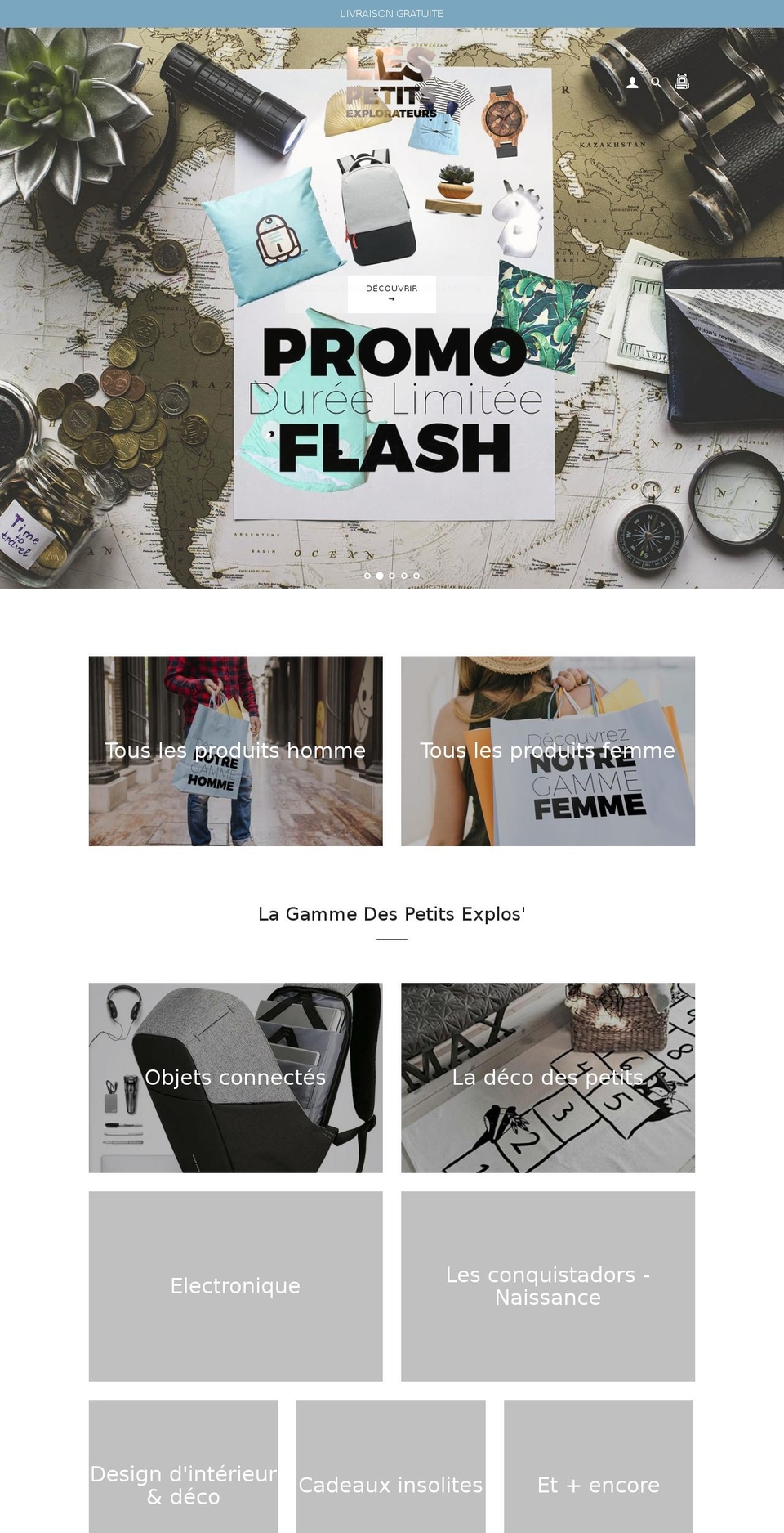 les-petits-explorateurs.com shopify website screenshot