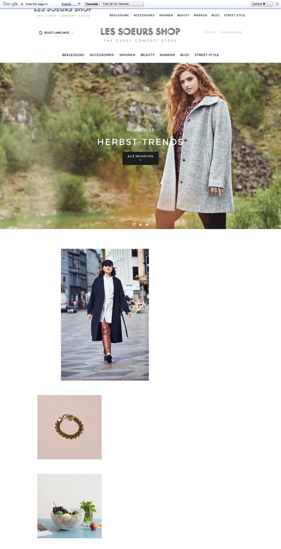 les-soeurs-shop.com — Shopify storefront screenshot