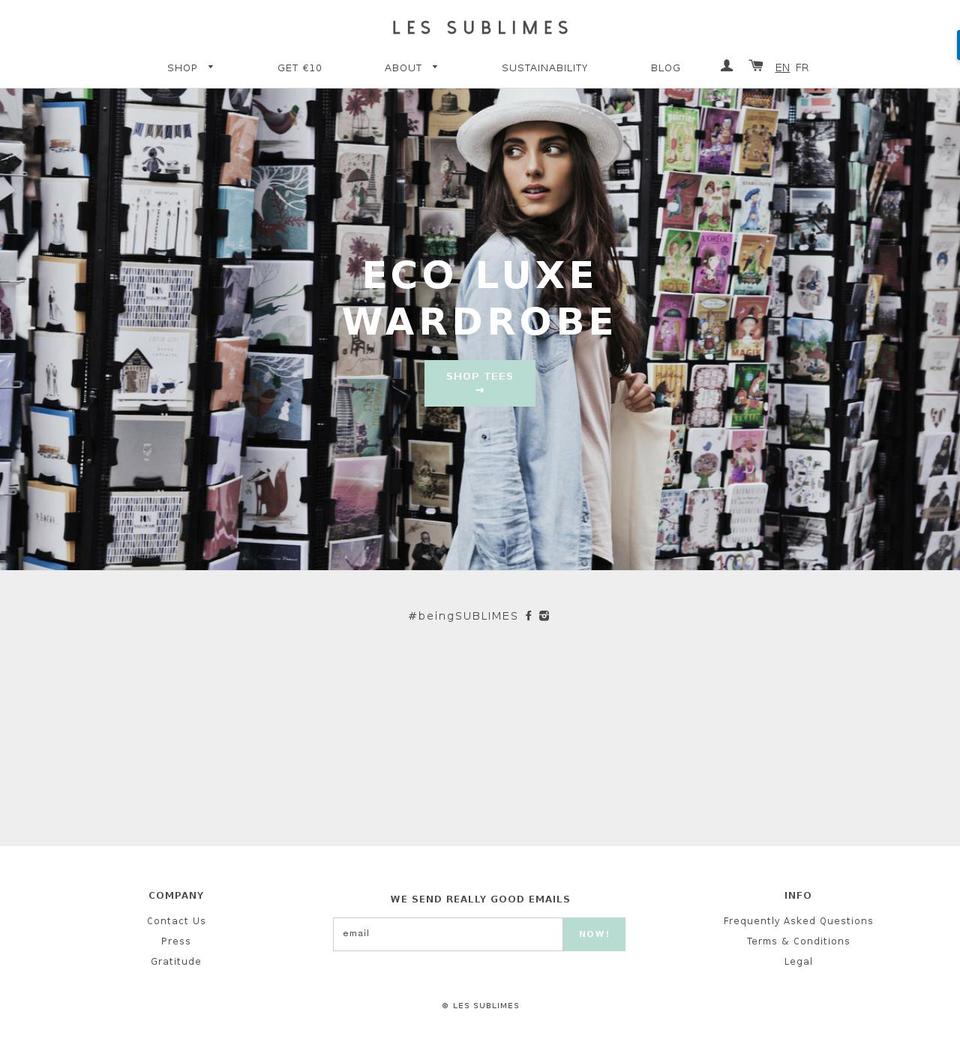 les-sublimes.com shopify website screenshot