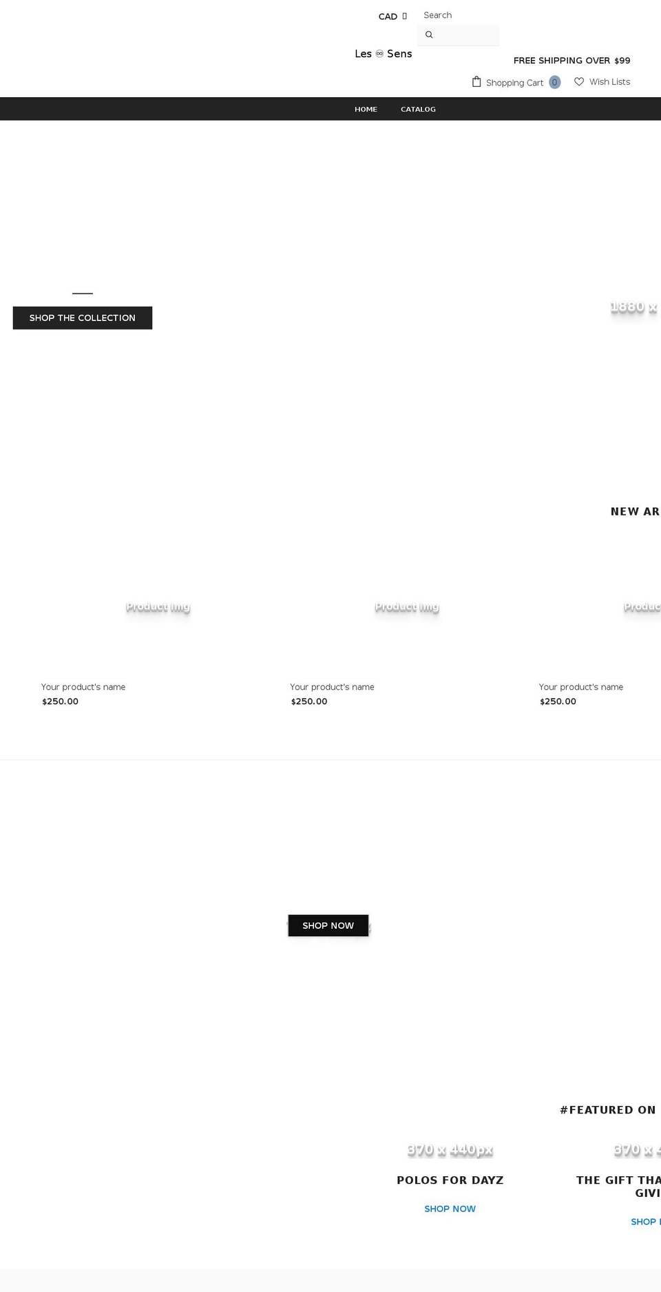 les8sens.com shopify website screenshot