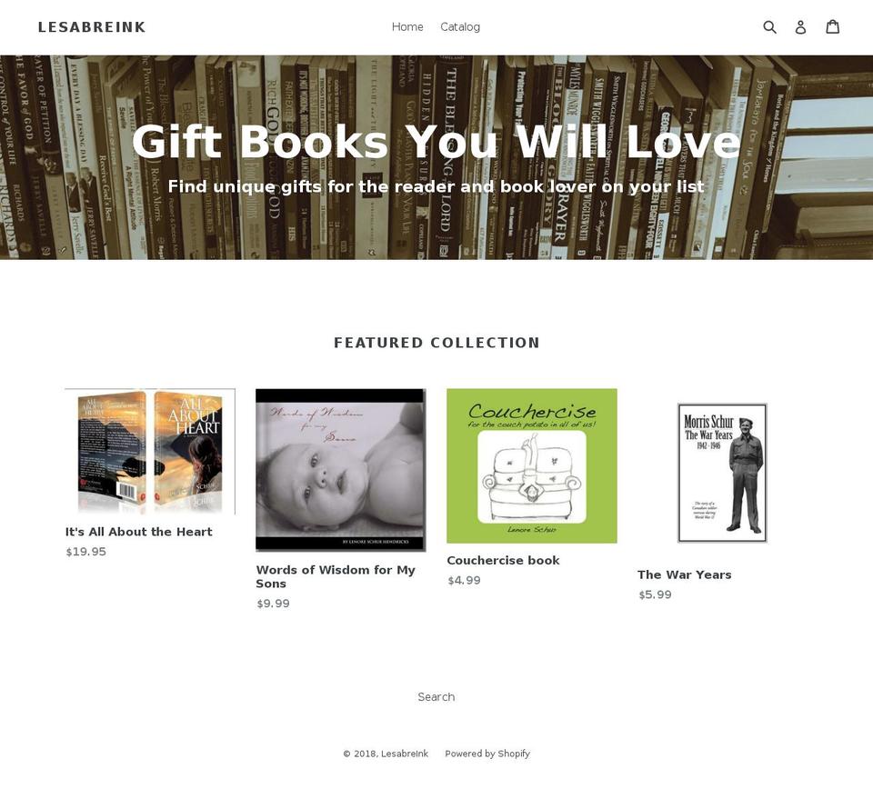 lesabrepublishing.com — Shopify storefront screenshot