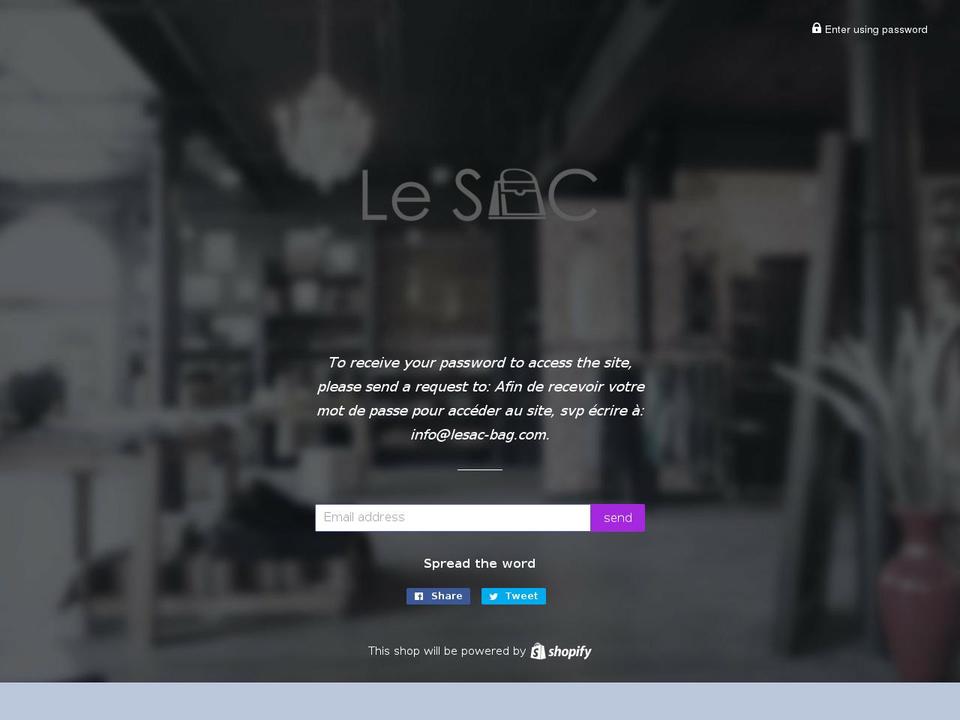 lesac-bag.com — Shopify storefront screenshot