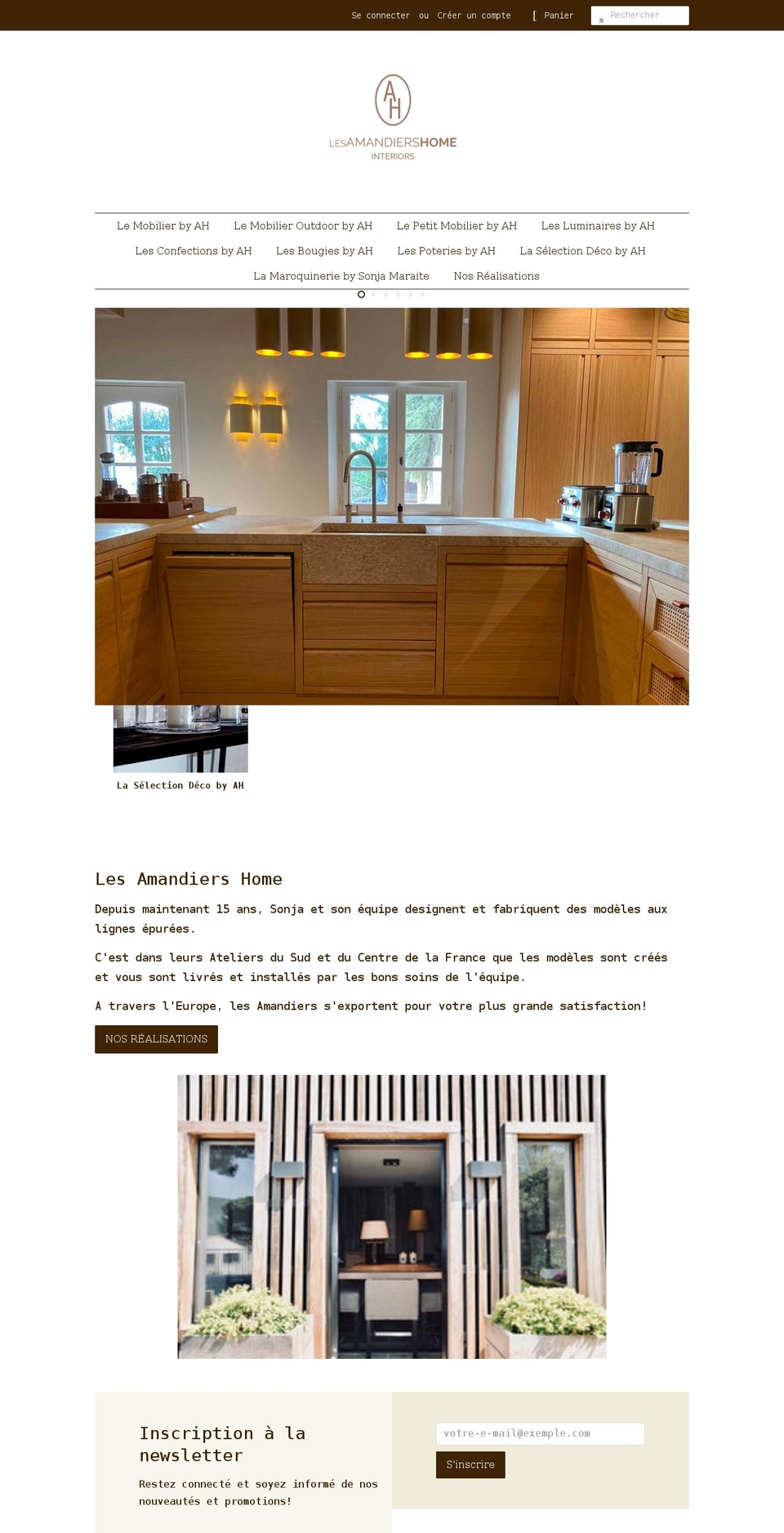 lesamandiershome.com shopify website screenshot