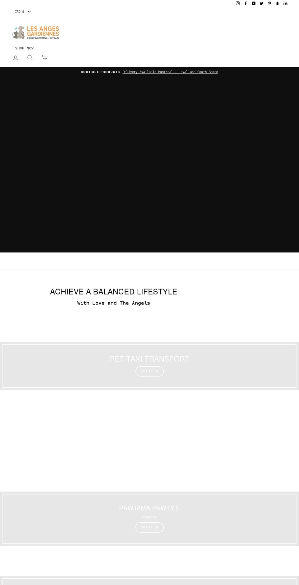 lesangesmtl.com shopify website screenshot