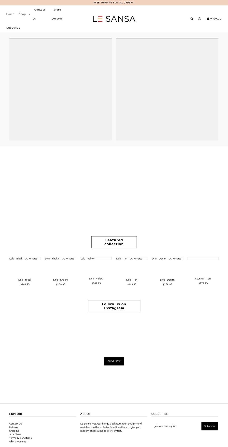 lesansa.com — Shopify storefront screenshot