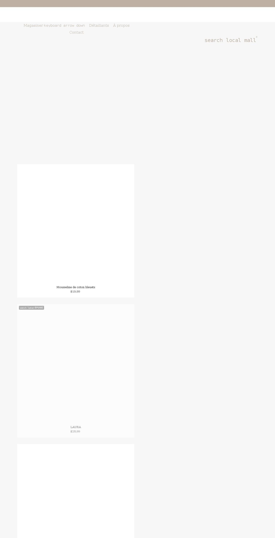 lesbambins.ca shopify website screenshot
