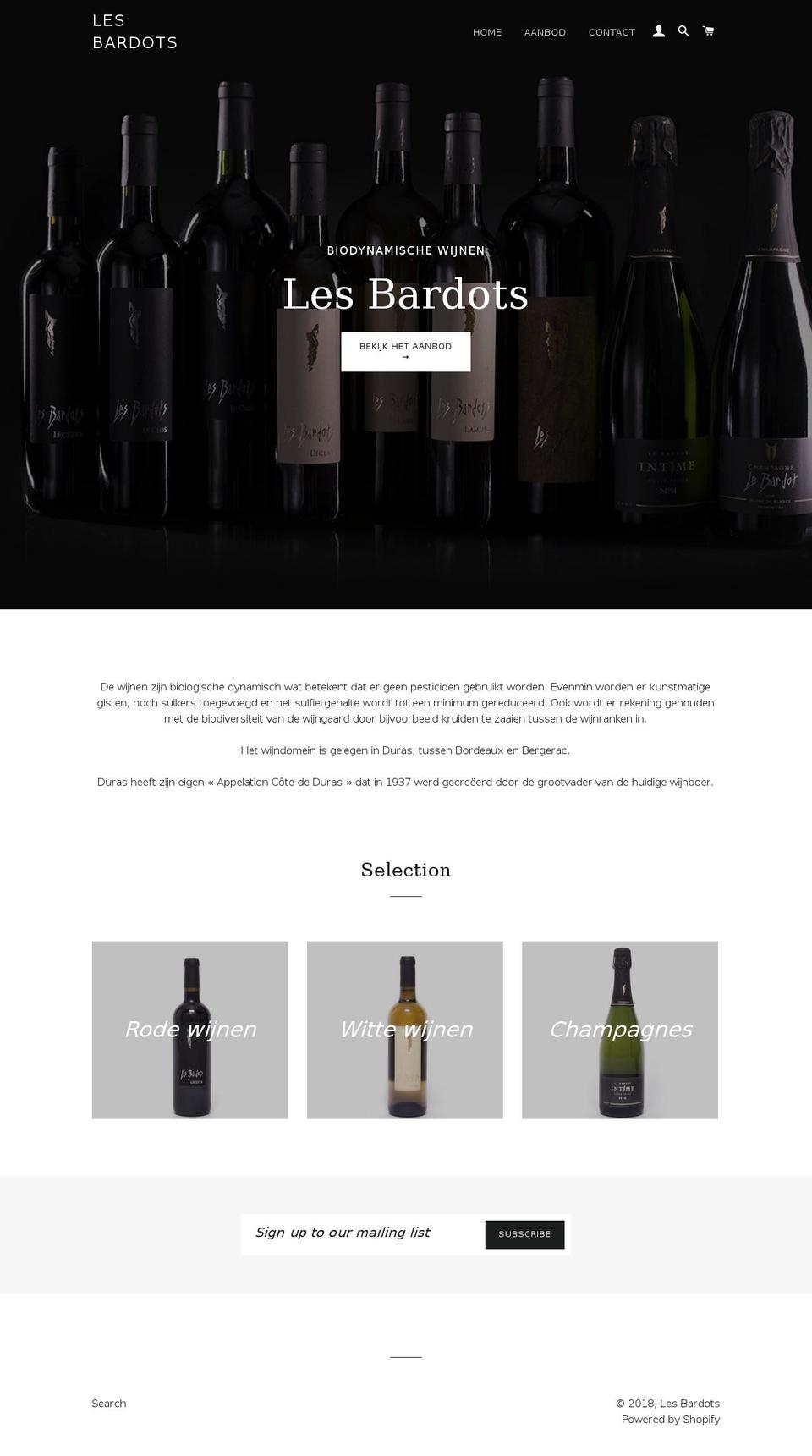 lesbardots.com — Shopify storefront screenshot