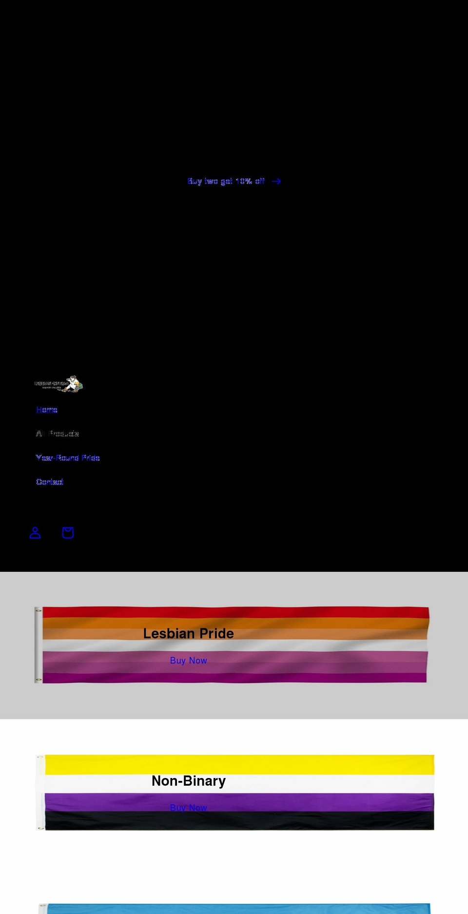 lesbiancinemastore.com shopify website screenshot