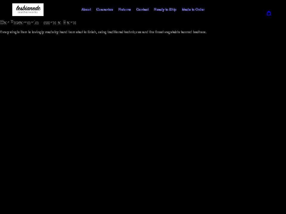 lesbianedcleatherworks.com shopify website screenshot