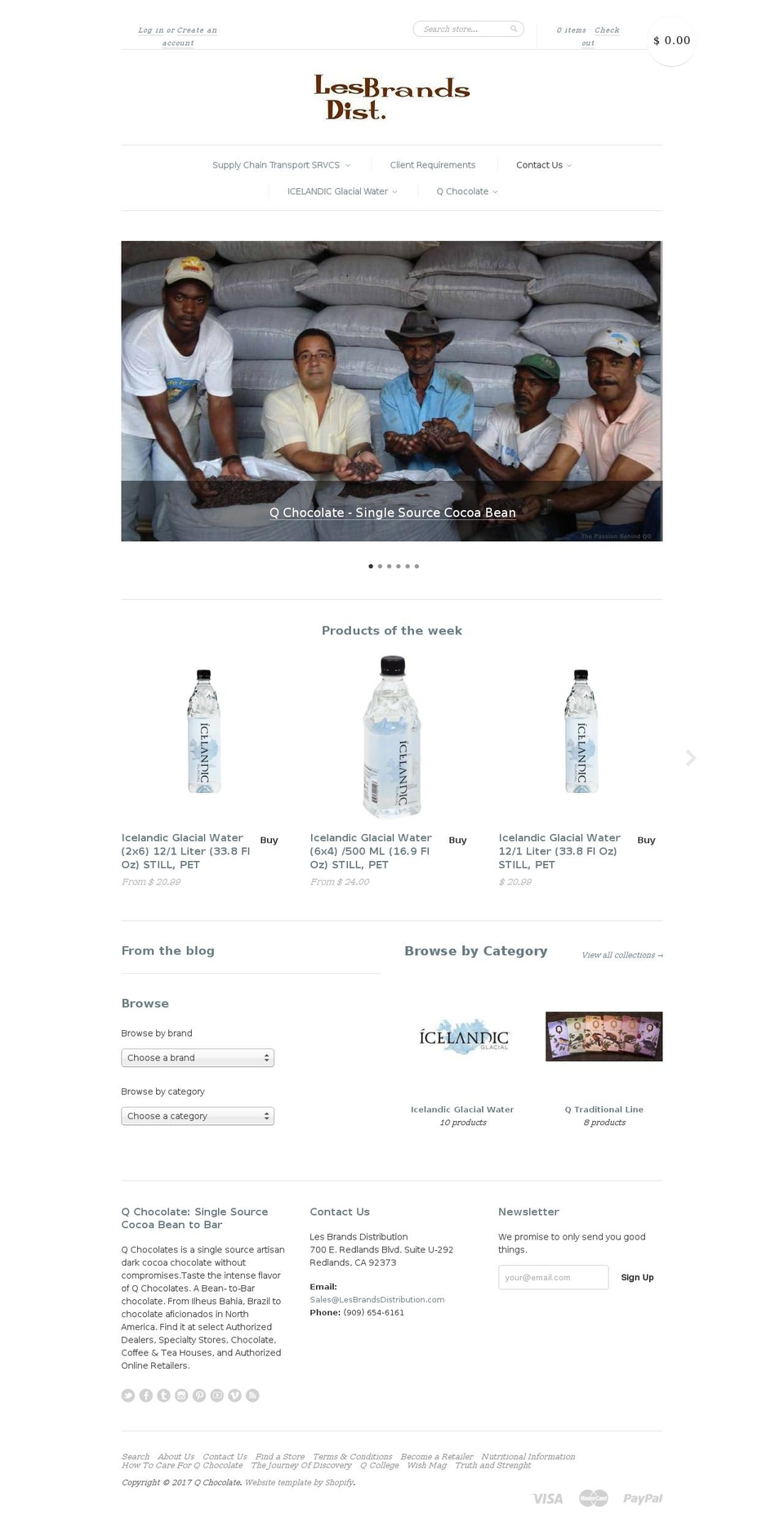 lesbrandsdistribution.com shopify website screenshot