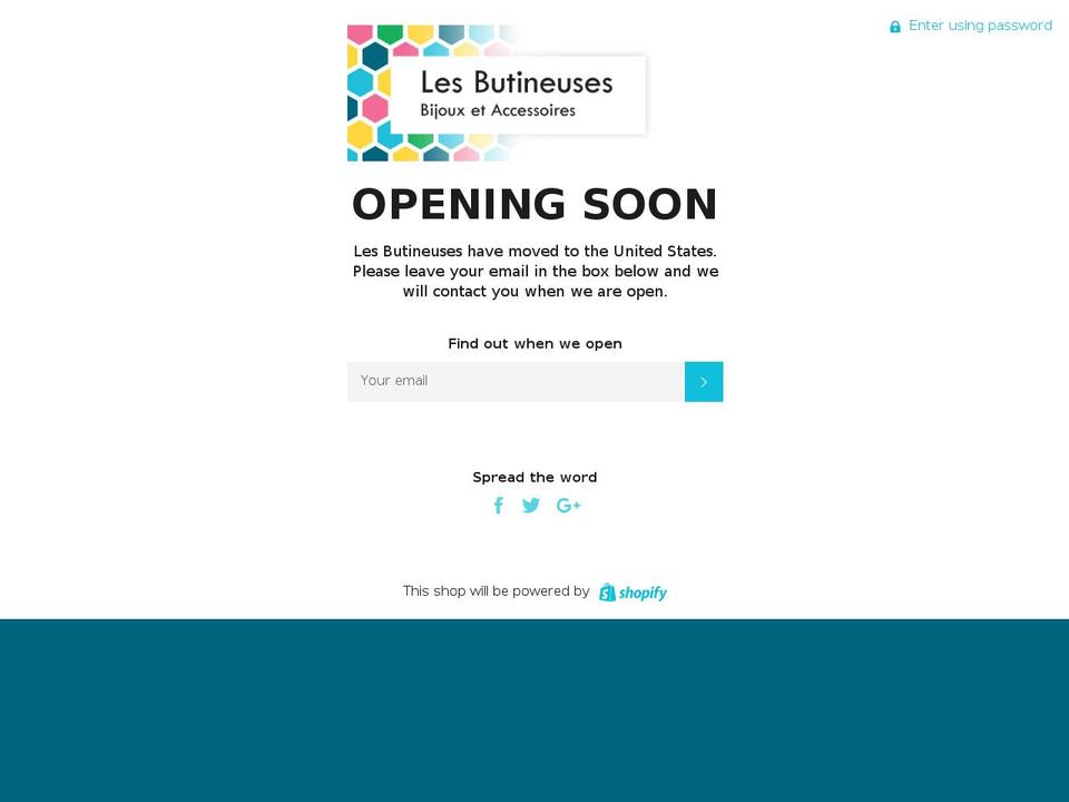 lesbutineuses.com shopify website screenshot