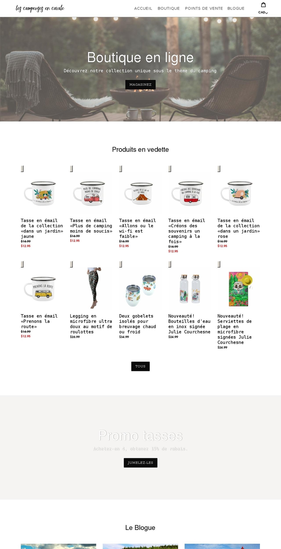 lescampeusesencavale.com shopify website screenshot
