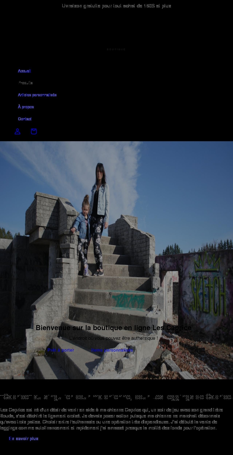 lescaprice.com shopify website screenshot