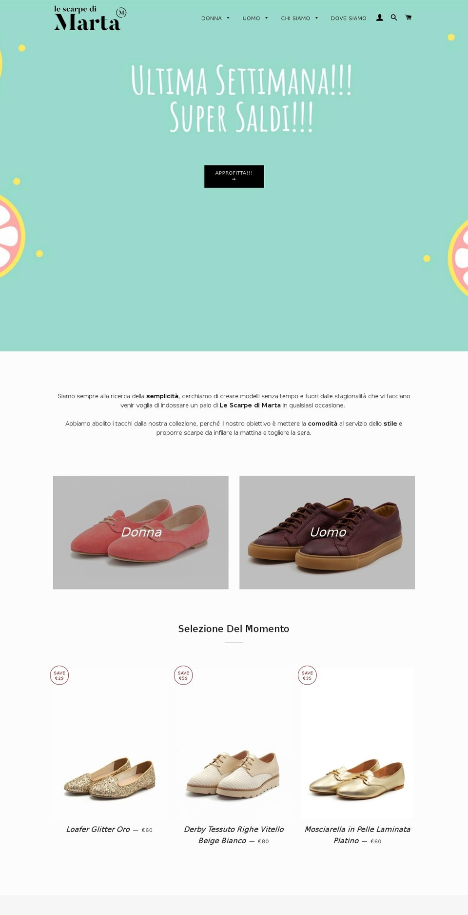 lescarpedimarta.com — Shopify storefront screenshot