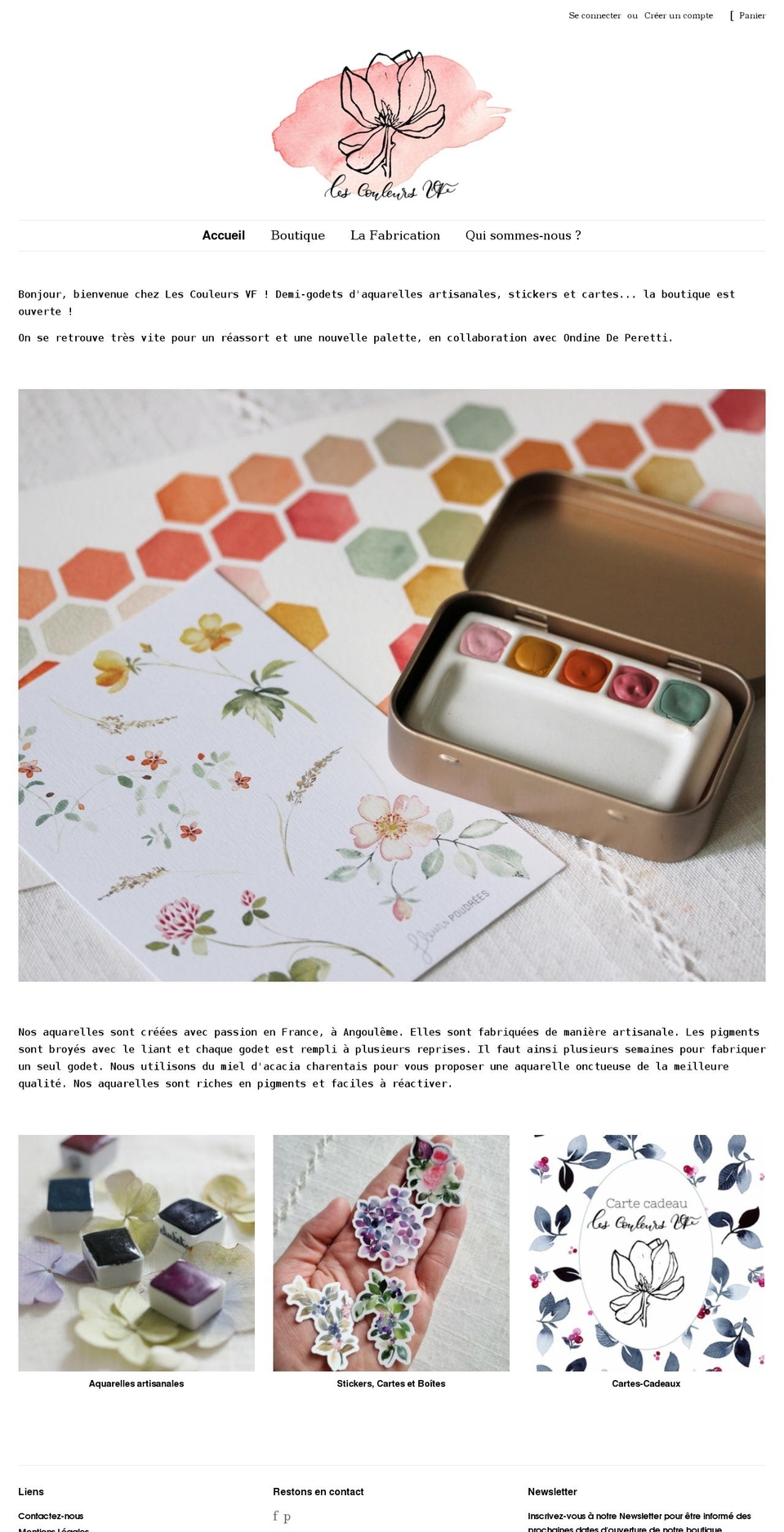lescouleursvf.com shopify website screenshot