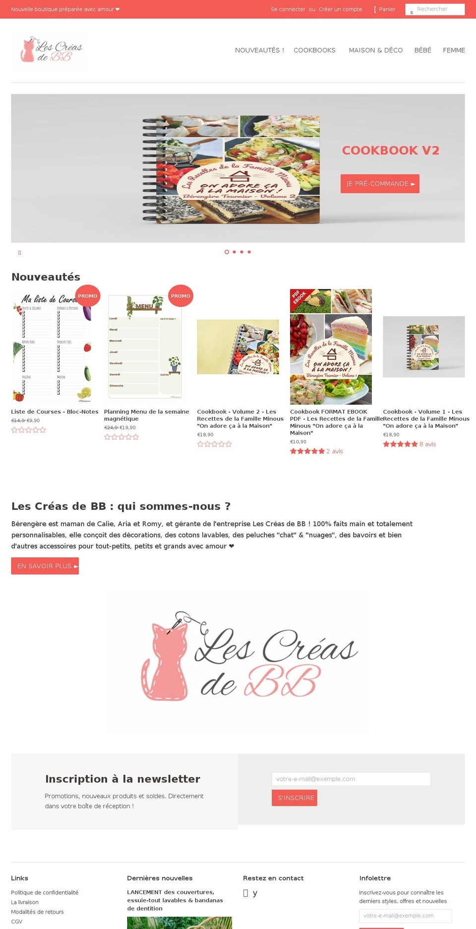 lescreasdebb.com shopify website screenshot