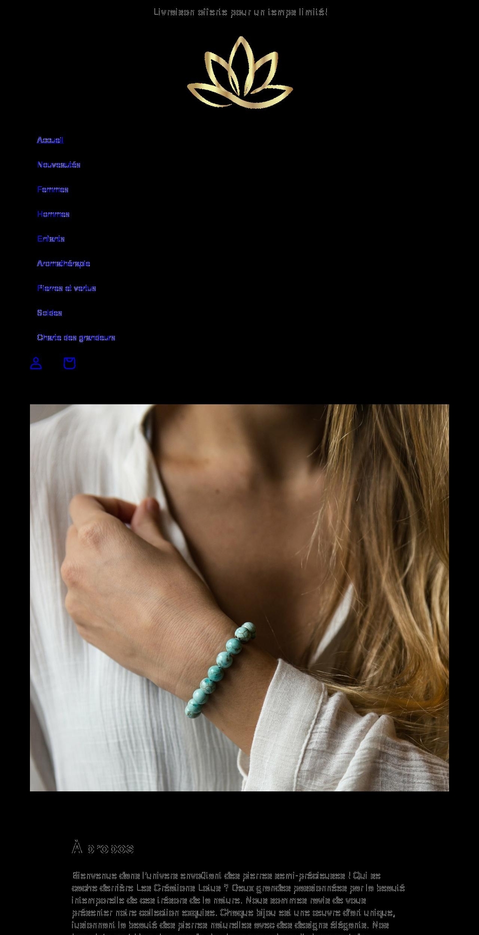 lescreationslotus.com shopify website screenshot