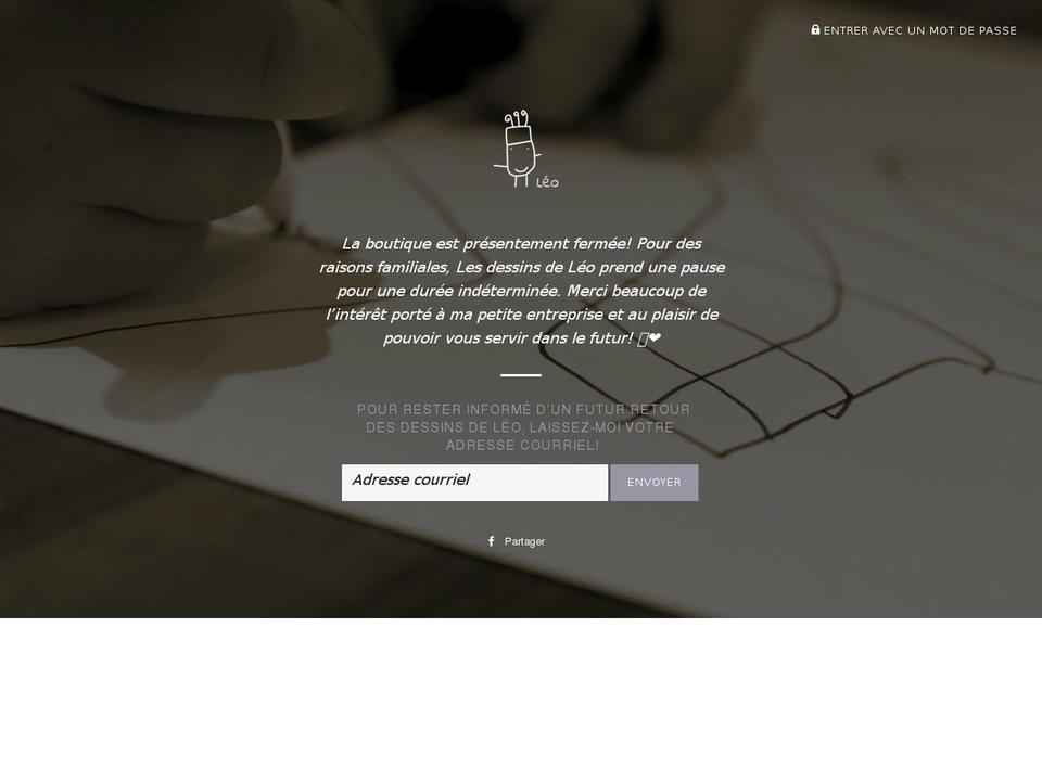 lesdessinsdeleo.com — Shopify storefront screenshot