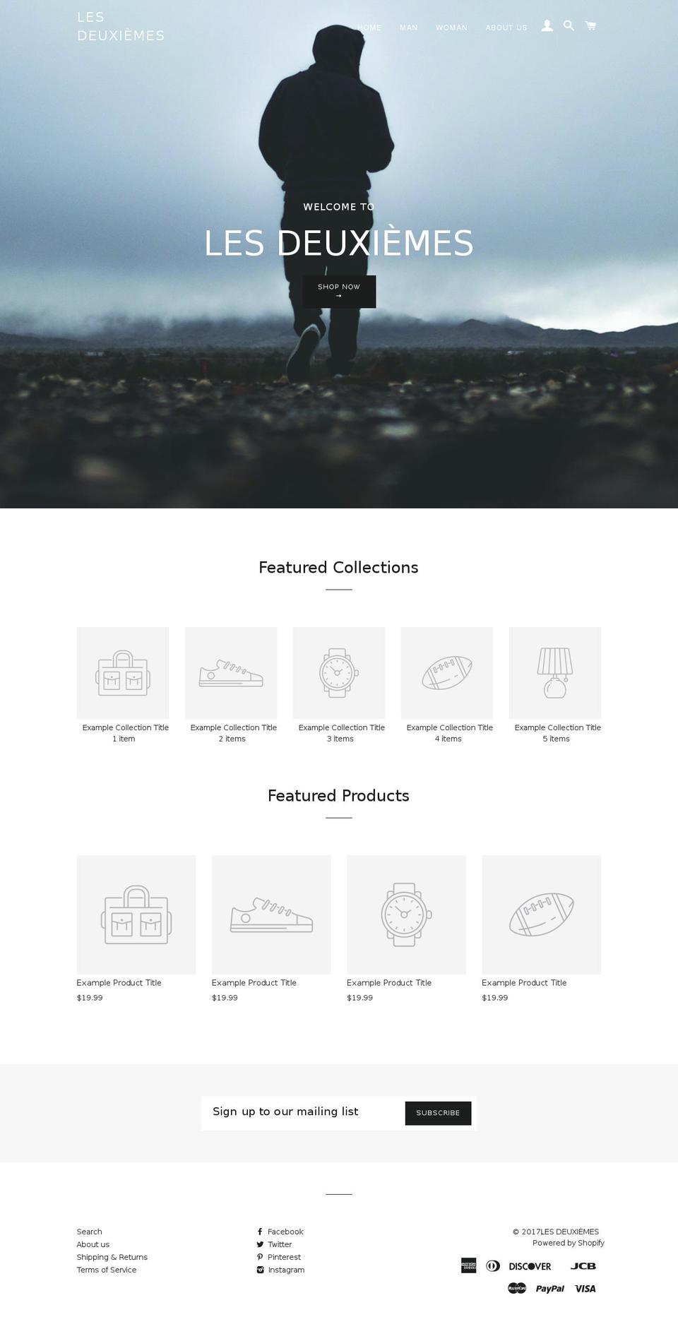 lesdeuxiemes.com shopify website screenshot