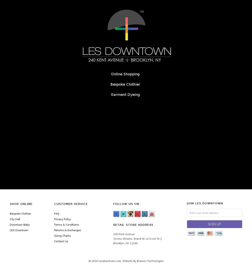 lesdowntown.com shopify website screenshot