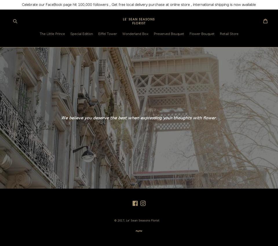 leseanseasons.com shopify website screenshot