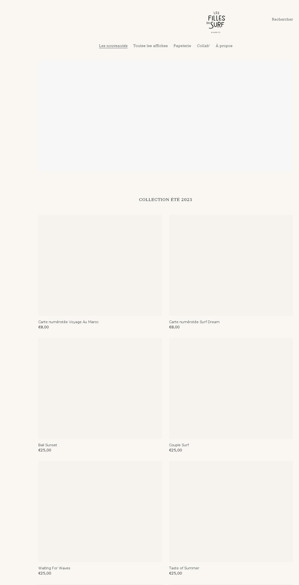 lesfillesdusurf.com shopify website screenshot