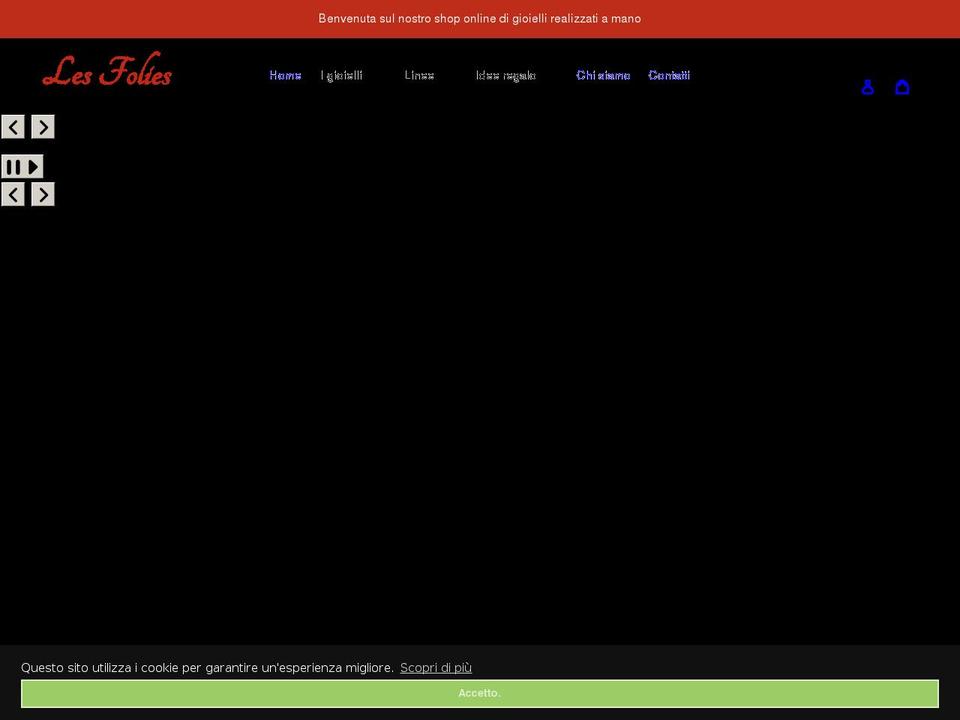 lesfoliesgioielli.it shopify website screenshot