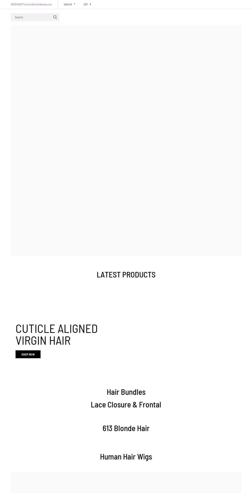 leshinebeauty.com shopify website screenshot