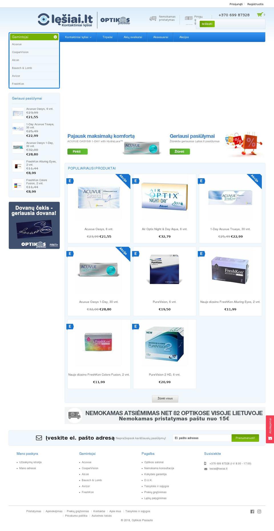 Electronics-Layout Shopify theme site example lesiai.lt