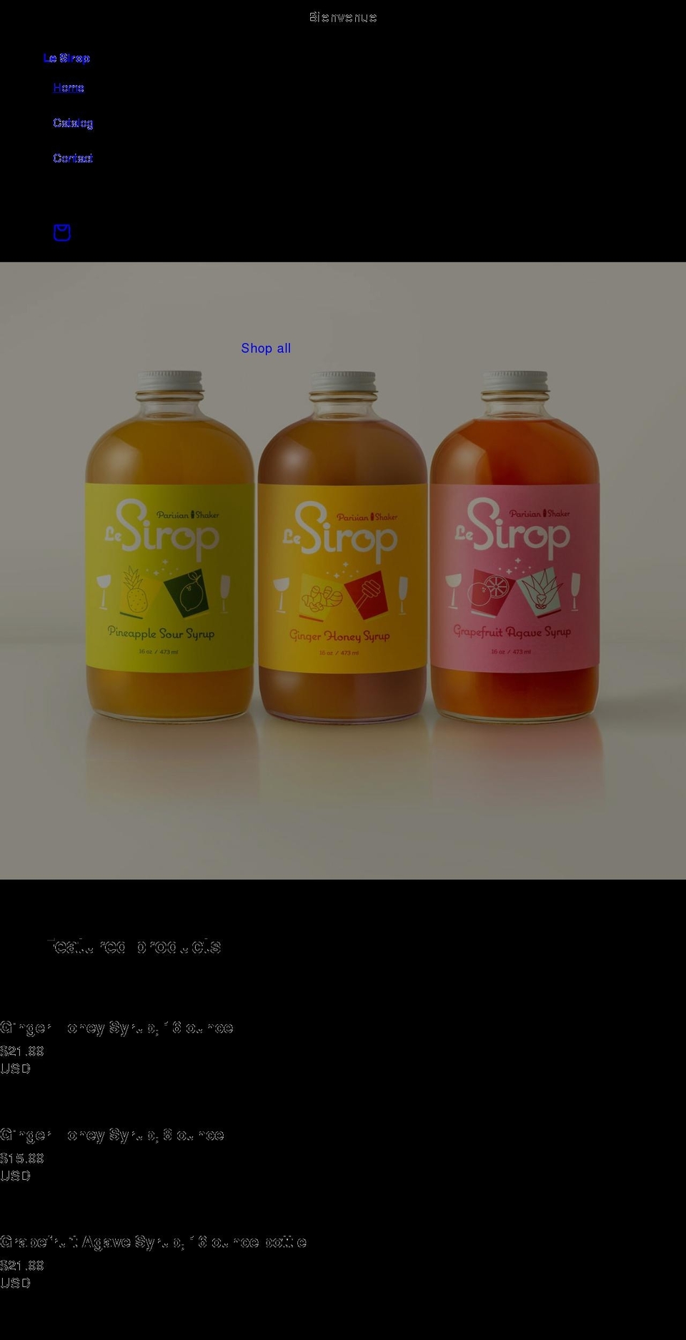 lesirop.com shopify website screenshot
