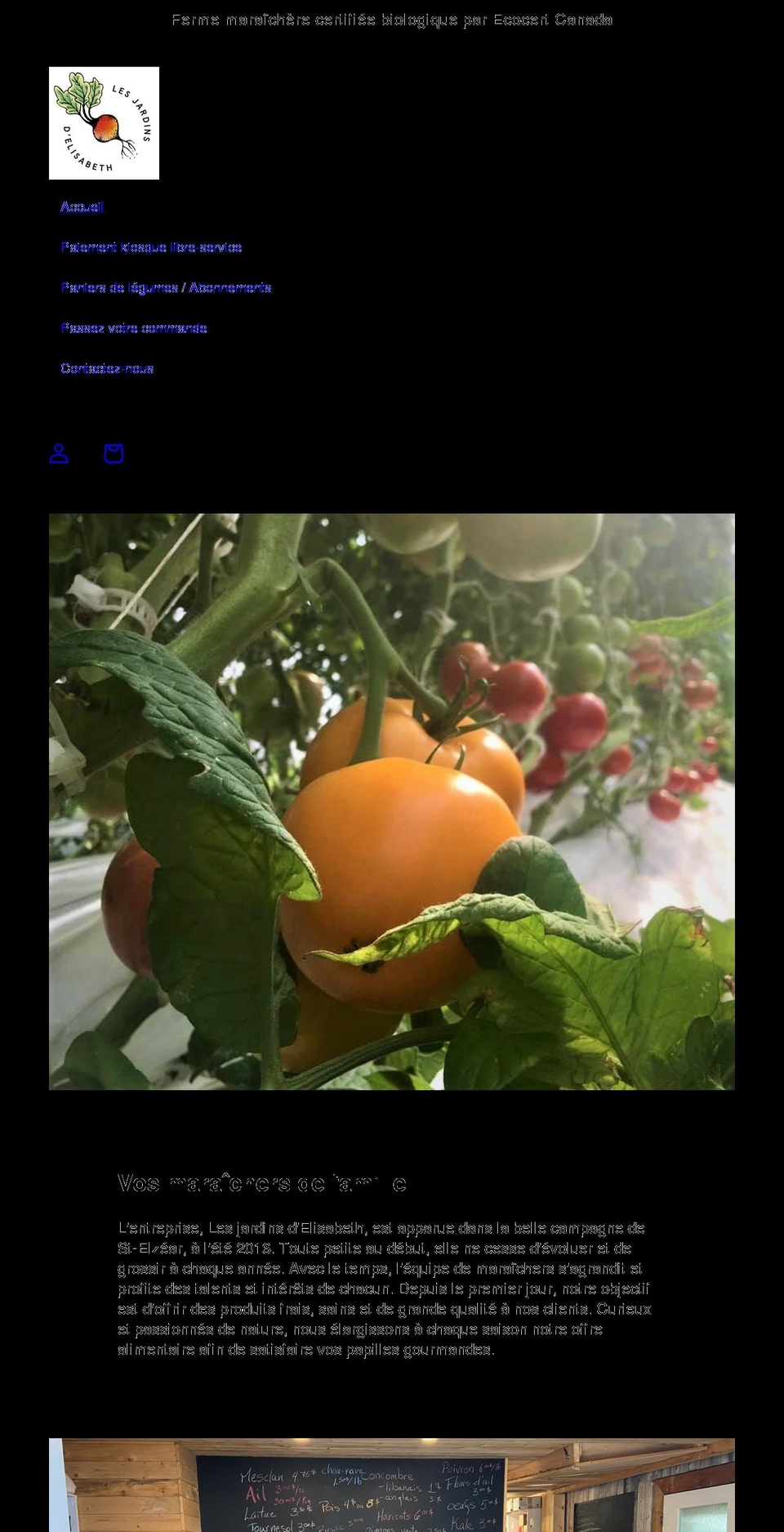 lesjardinsdelisabeth.com shopify website screenshot