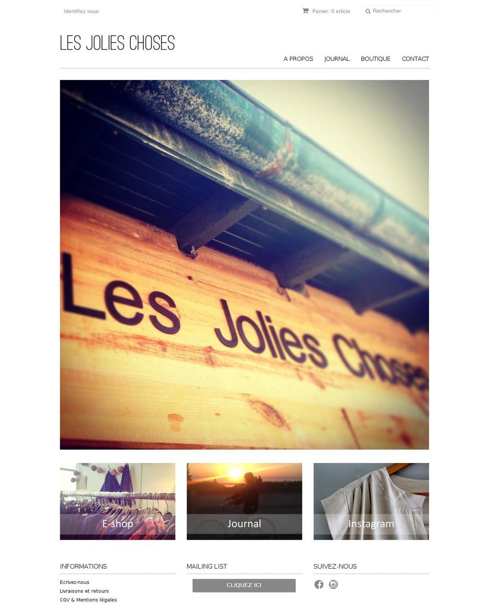 lesjolieschosespretaporter.com — Shopify storefront screenshot