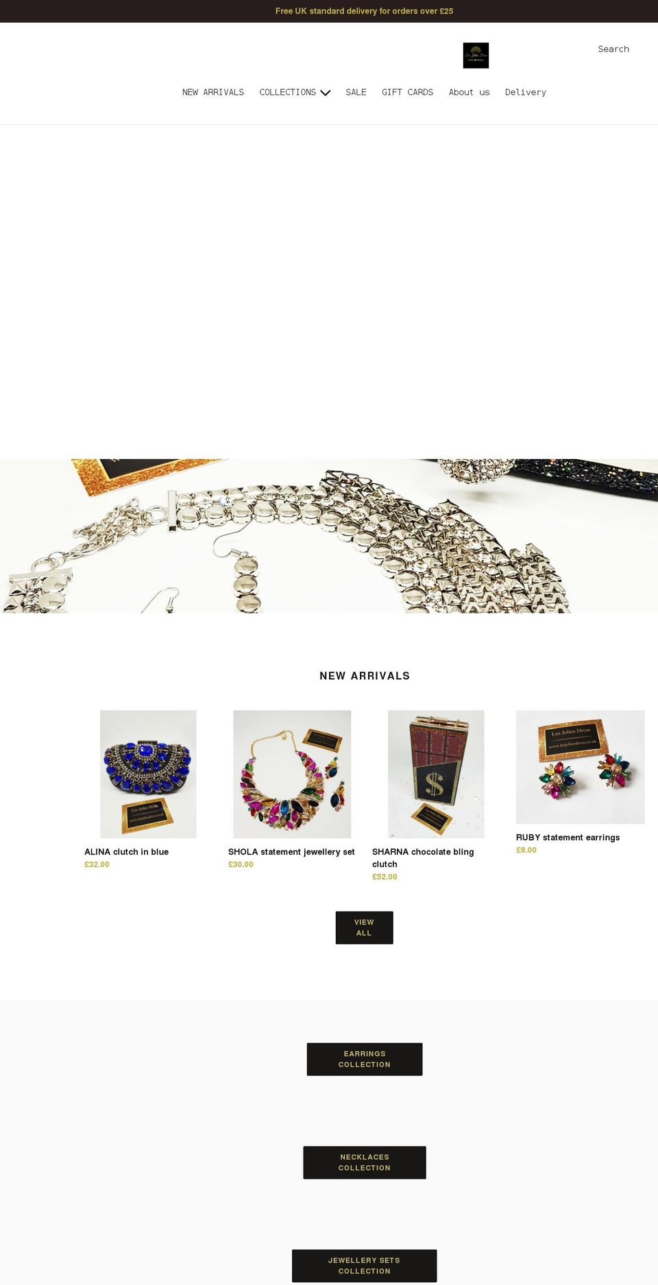lesjoliesdivas.co.uk shopify website screenshot