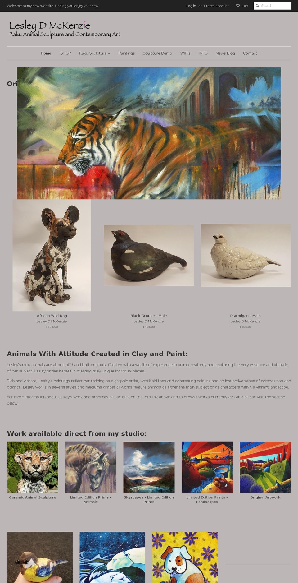 lesleydmckenzie.com shopify website screenshot