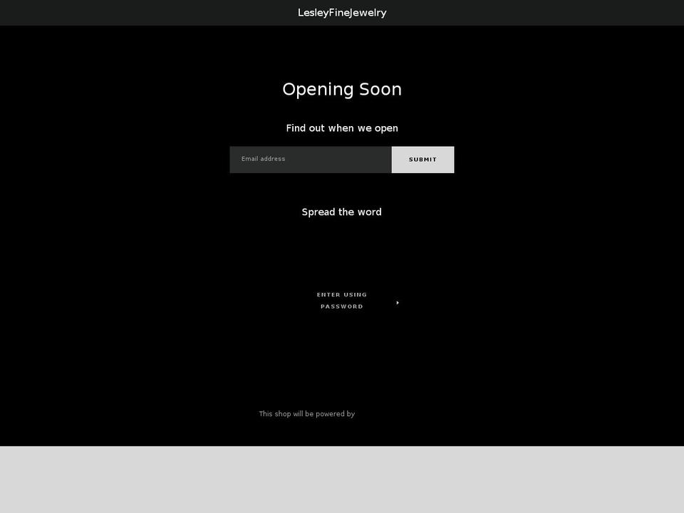 lesleyfinejewelry.com — Shopify storefront screenshot