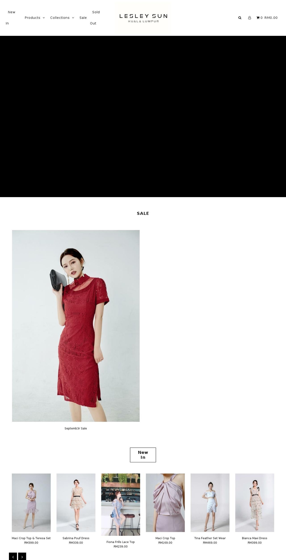 lesleysun.com — Shopify storefront screenshot
