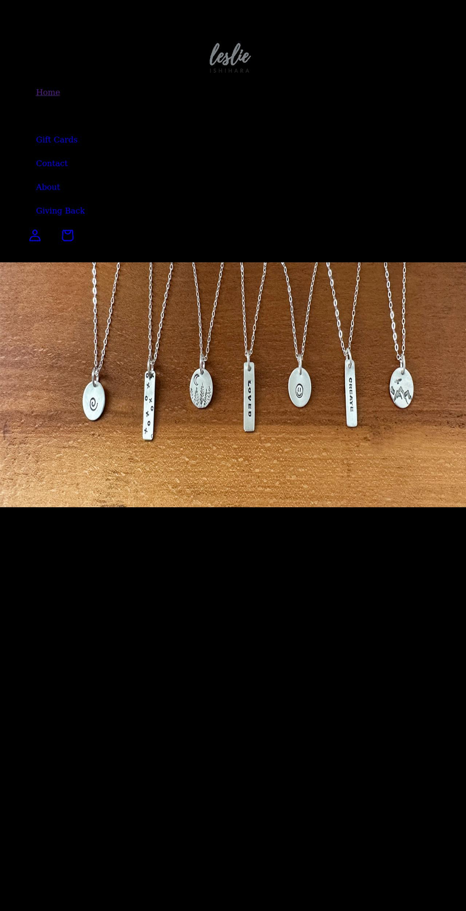 leslieishihara.com shopify website screenshot